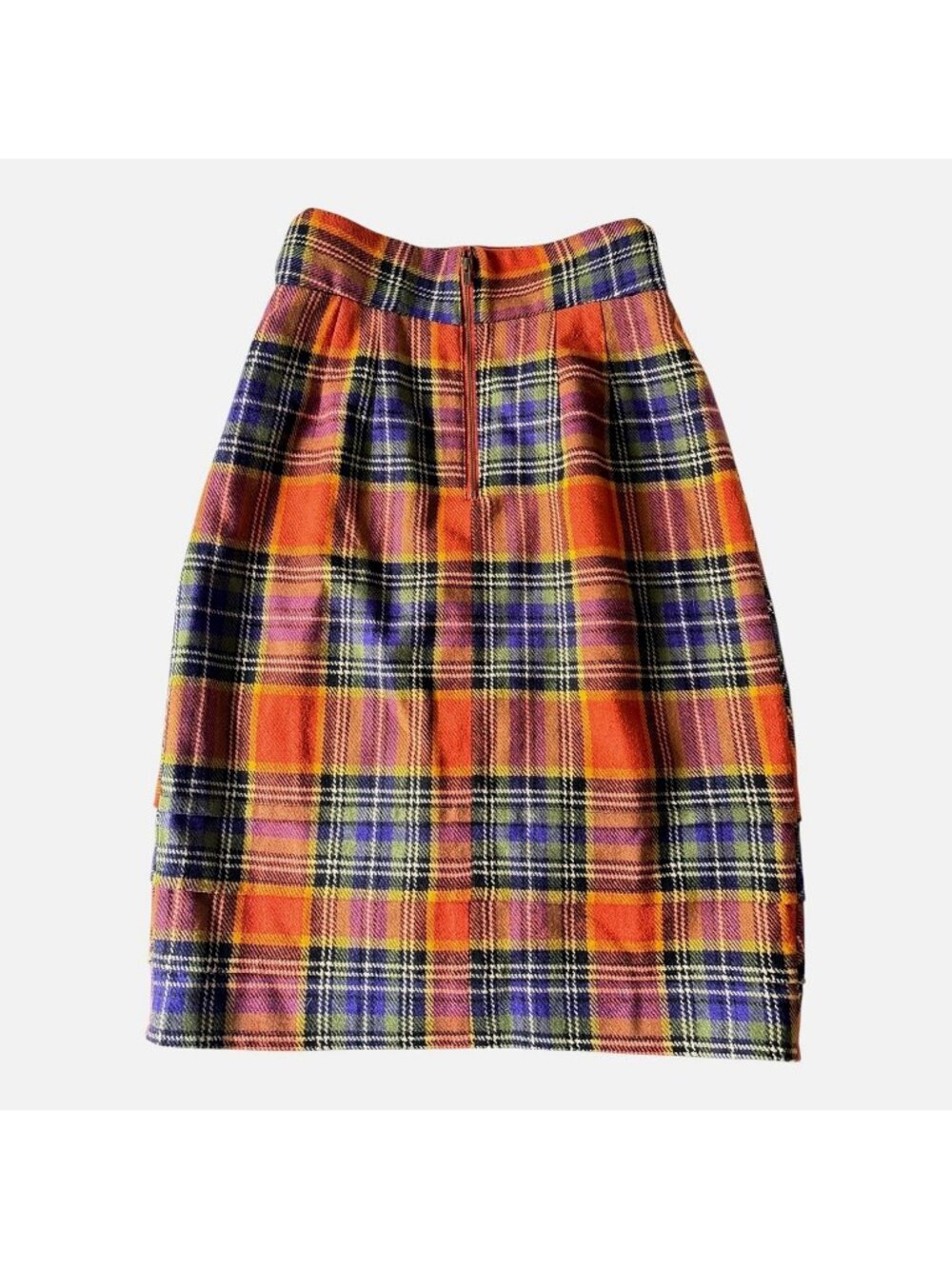 Anthropologie Plenty by Tracy Reese Easy Keeper Plaid Tulip Skirt 2 Preppy Retro - Picture 4 of 11